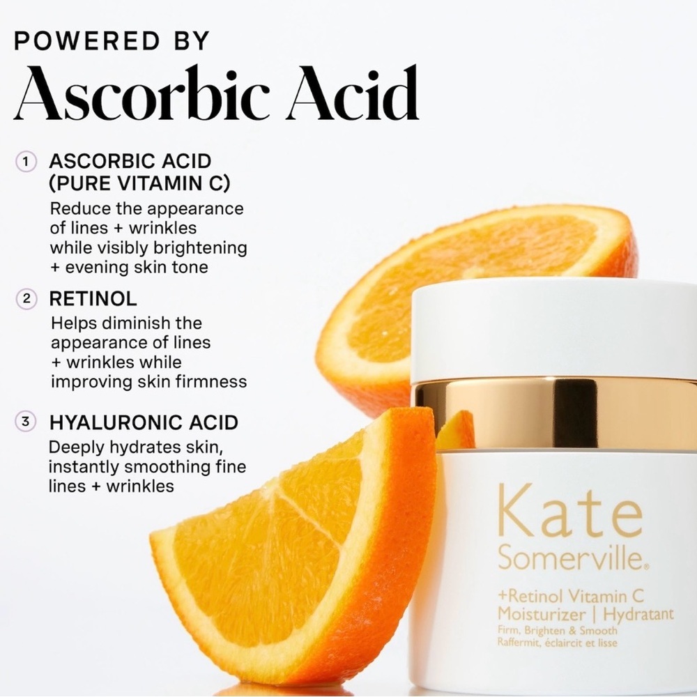 Kate Somerville +Retinol Vitamin C Moisturizer 1.7 oz BNIB Firm & Brighten - Picture 3 of 4